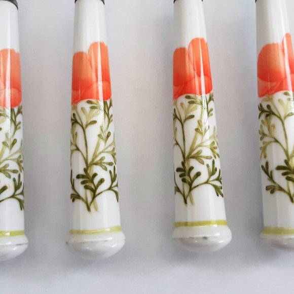 Noritake Forks Knieves Stainless Steel Porcelain Handle Flatware The Bright Side - Picture 3 of 14